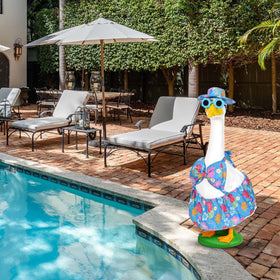 GANSHAYA summer garden goose decor creates festive outdoor mood
