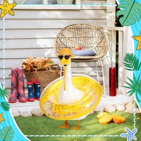 GANSHAYA versatile decor for lawn, desk, or cement goose statues