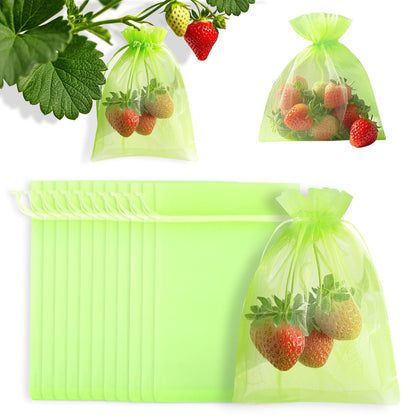 GAOHUI fruit net bag close-up with drawstring for pest protection and freshness