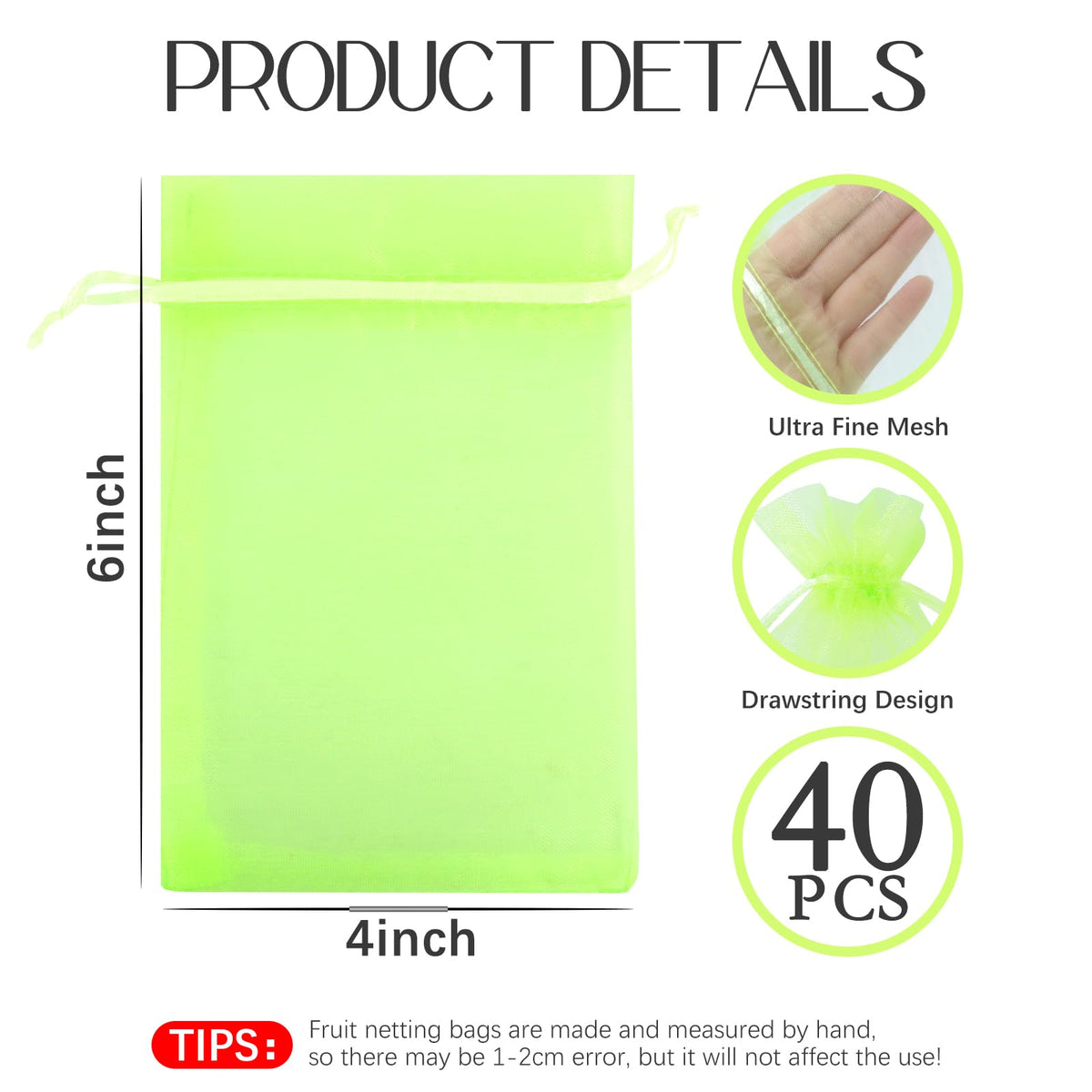 GAOHUI tear-resistant mesh fabric detail for durable, reusable storage