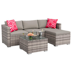 GAOMON all-weather patio set armless sofa for outdoor lounging