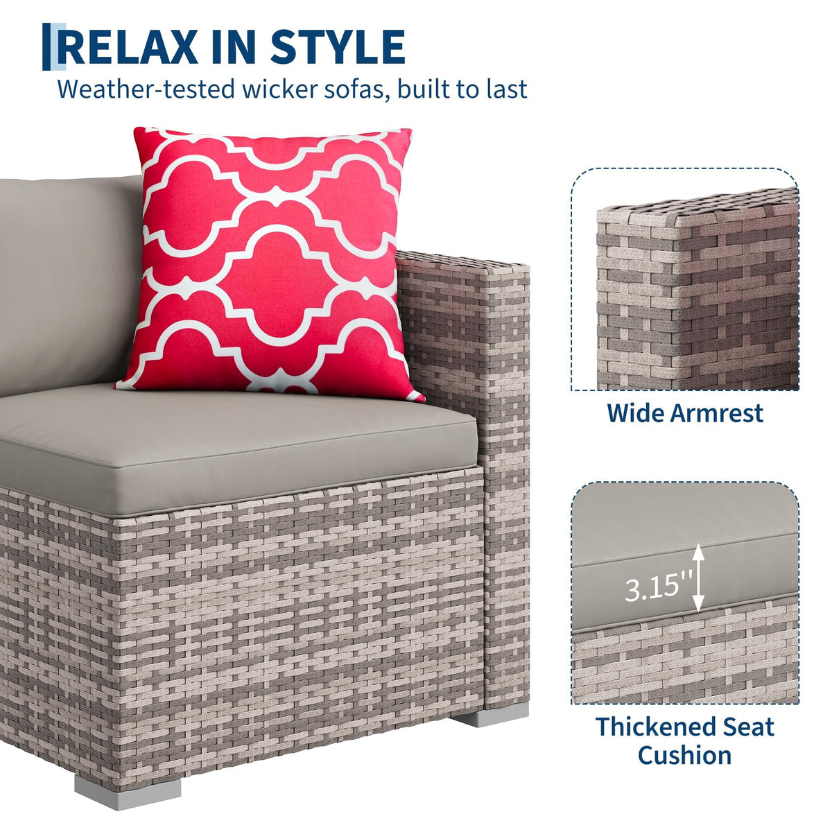 GAOMON PE rattan texture highlights premium outdoor weave