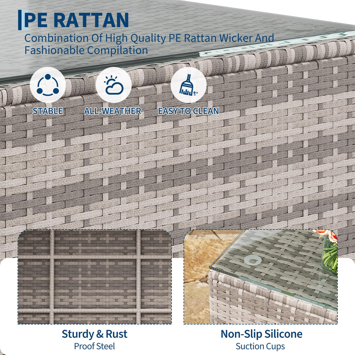 GAOMON waterproof rattan resists sun and rain without fading