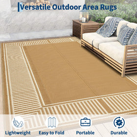 GAOMON outdoor rug reversible-medallion design offers quick refresh