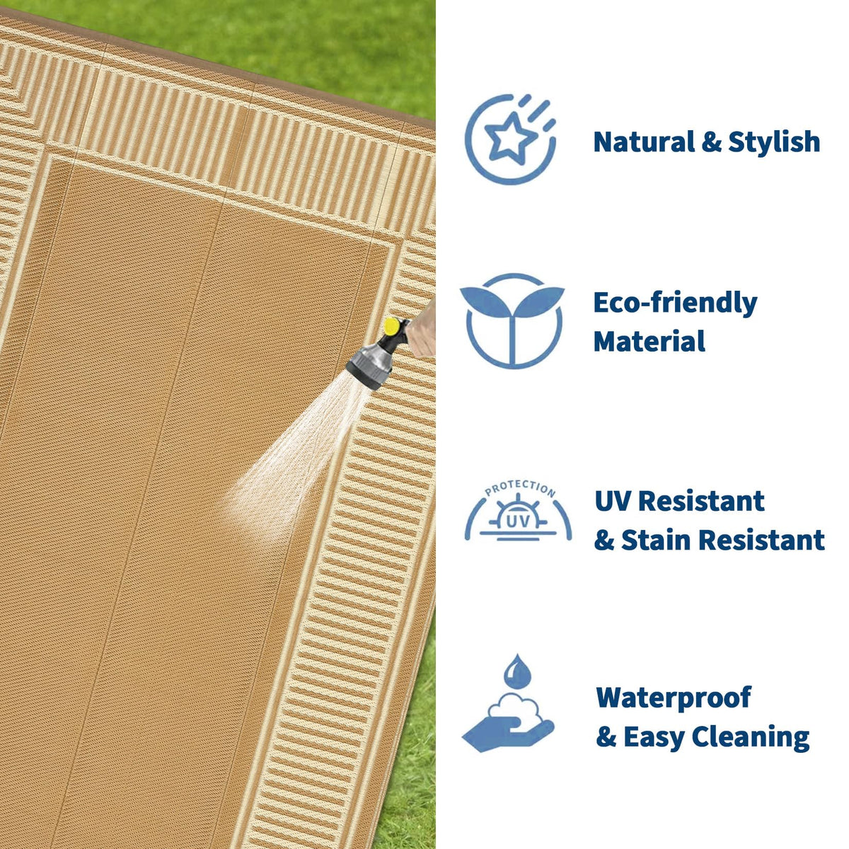 GAOMON UV-resistant polypropylene maintains color on sunny spaces