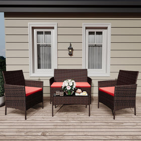 GAOMON patio set 4pcs loveseat for cozy outdoor seating and conversations