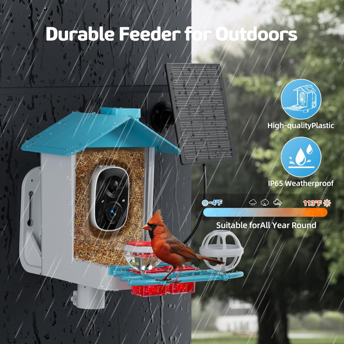 GAOYITK IP65 waterproof design endures rain and snow in harsh conditions.