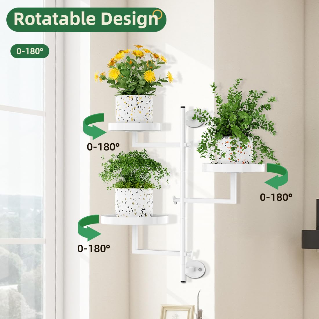 Gaoymsym swing-arm plant holder enables flexible lighting for plants