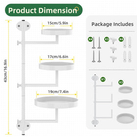 Gaoymsym wall-mount plant stand keeps outdoor pots secure on balconies