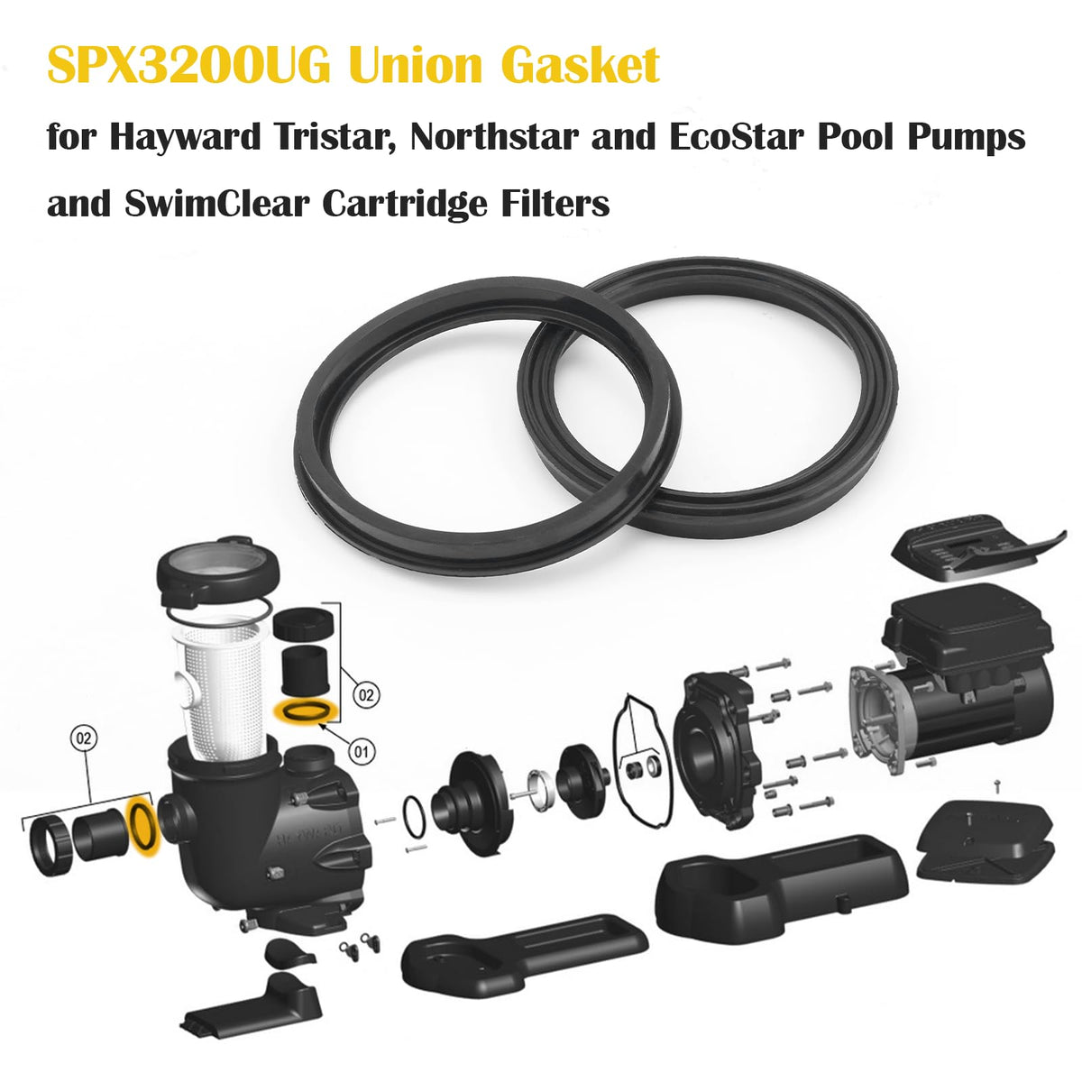 Durable seals improve reliability during spa and pool cycles.