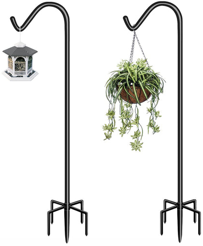 Garbuildman 60-inch shepherd hook stand for versatile outdoor displays.