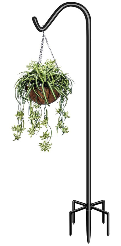 Garbuildman 60-Inch Shepherd Hook tall display for planters or feeders.