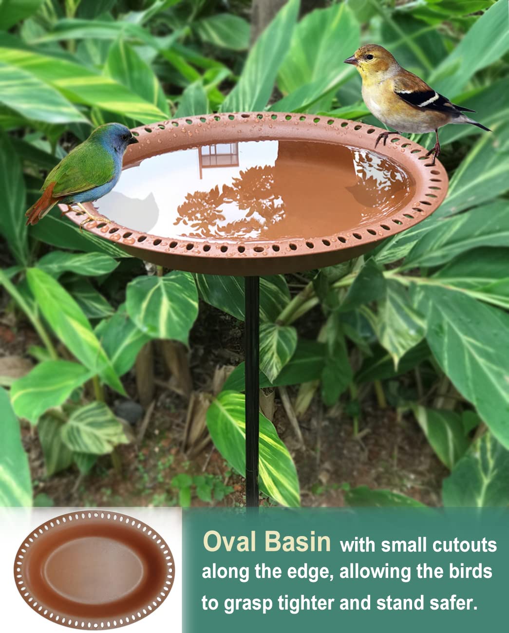 Garbuildman easy-assembly birdbath with screws for quick setup