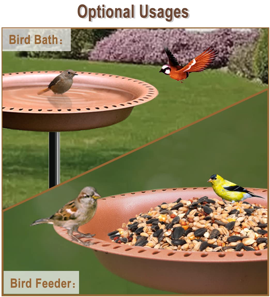 Garbuildman garden decor appeal with green oval bird bath on lawn