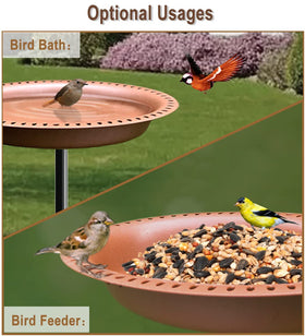 Garbuildman garden decor appeal with green oval bird bath on lawn