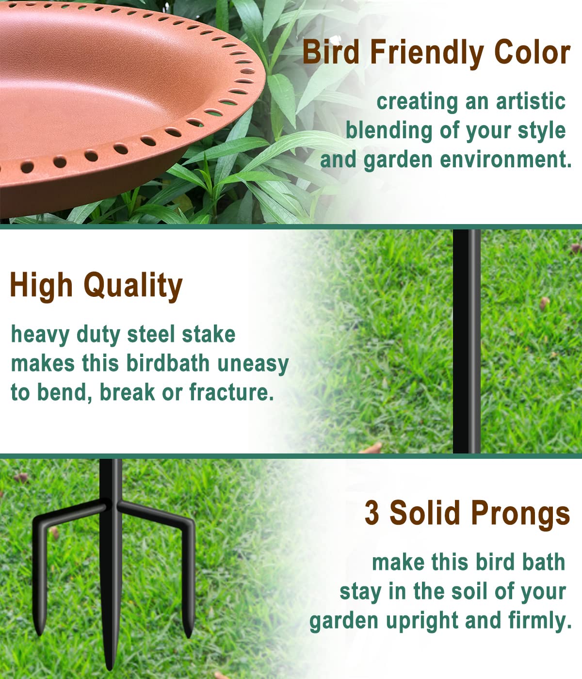 Garbuildman chocolate-color bowl with edge cutouts for secure perching