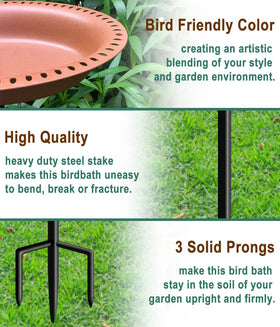 Garbuildman chocolate-color bowl with edge cutouts for secure perching