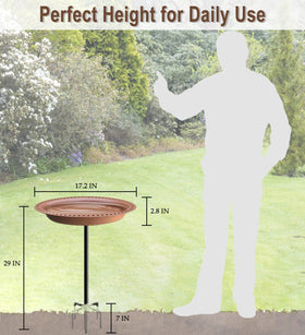Sturdy steel clamp detail on Garbuildman bird bath for secure railing mounting