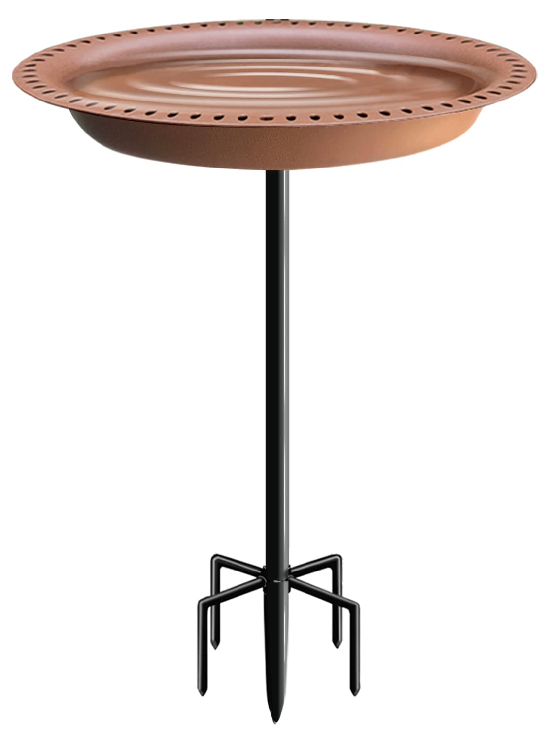 Garbuildman deck mounted bird bath in oval green attracts backyard birds