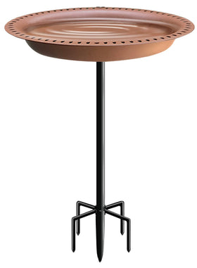 Garbuildman deck mounted bird bath in oval green attracts backyard birds