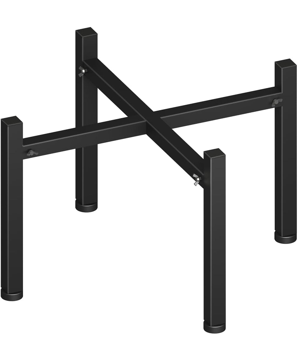 Garbuildman firepit stand adjustable fit Solo Stove Bonfire for versatile outdoor setups.