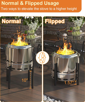 Garbuildman firepit stand features a stylish matte finish for outdoor decor.