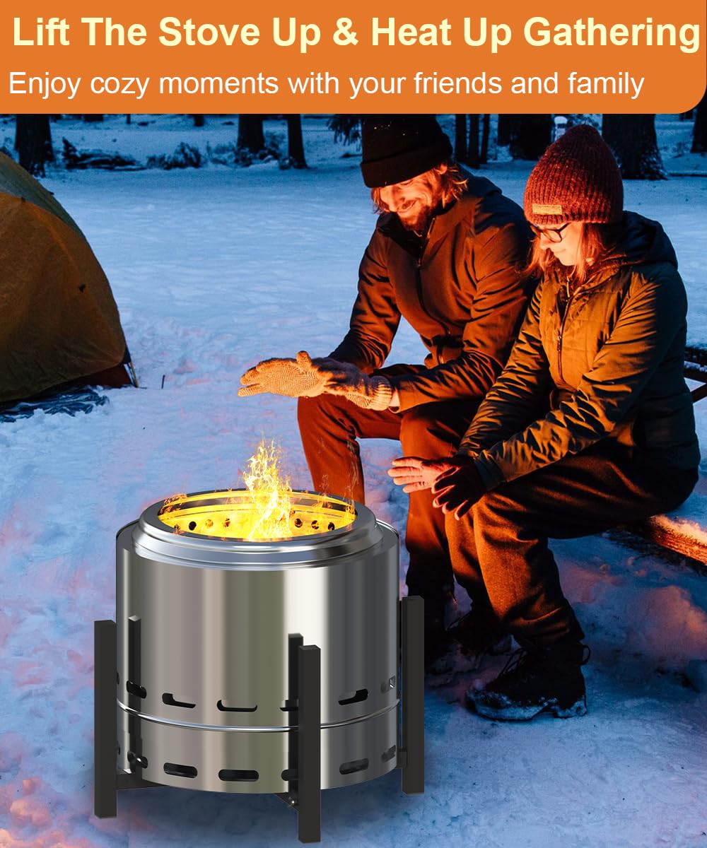 Garbuildman firepit stand is portable and lightweight for camping and backyard fun.