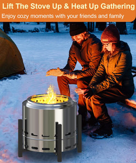Garbuildman firepit stand is portable and lightweight for camping and backyard fun.