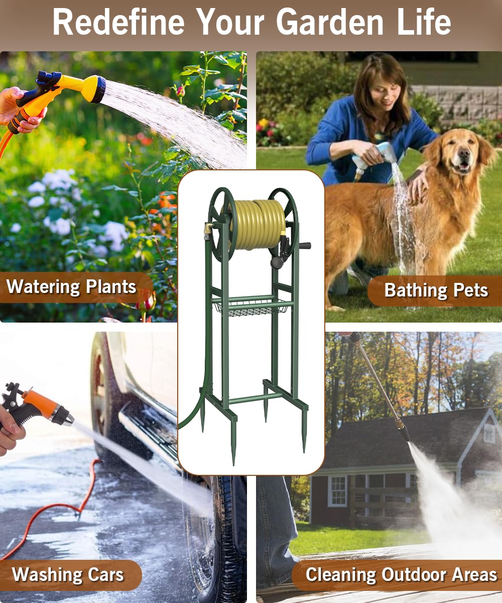 Garbuildman outdoor hose holder ideal for gardening, car washing, and pet care