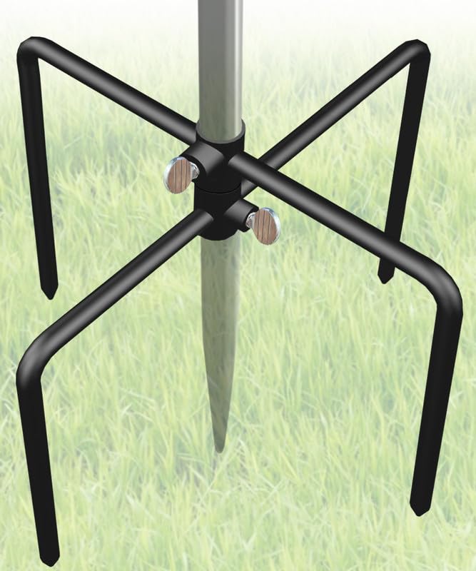 Garbuildman pole stabilizer stand on a 0.62-inch pole improves bird feeder stability