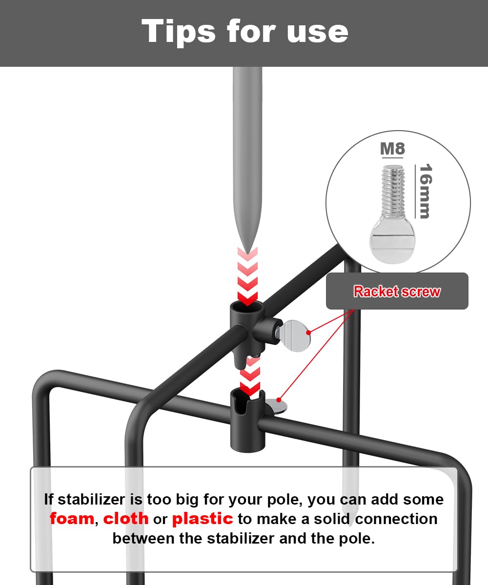 Garbuildman shepherd-hook ground anchor enhances garden display safety