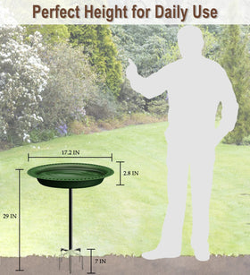 Oblong tray design by Garbuildman provides ample space for water and visiting birds.