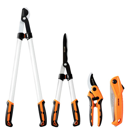 GARCARE 4-in-1 set hand lopper for clean, effortless pruning of thick branches.