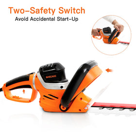 GARCARE dual-action blade cuts shrubs and small branches cleanly.