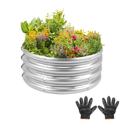 Gardeal galvanized raised bed kit during assembly for durable outdoor use.