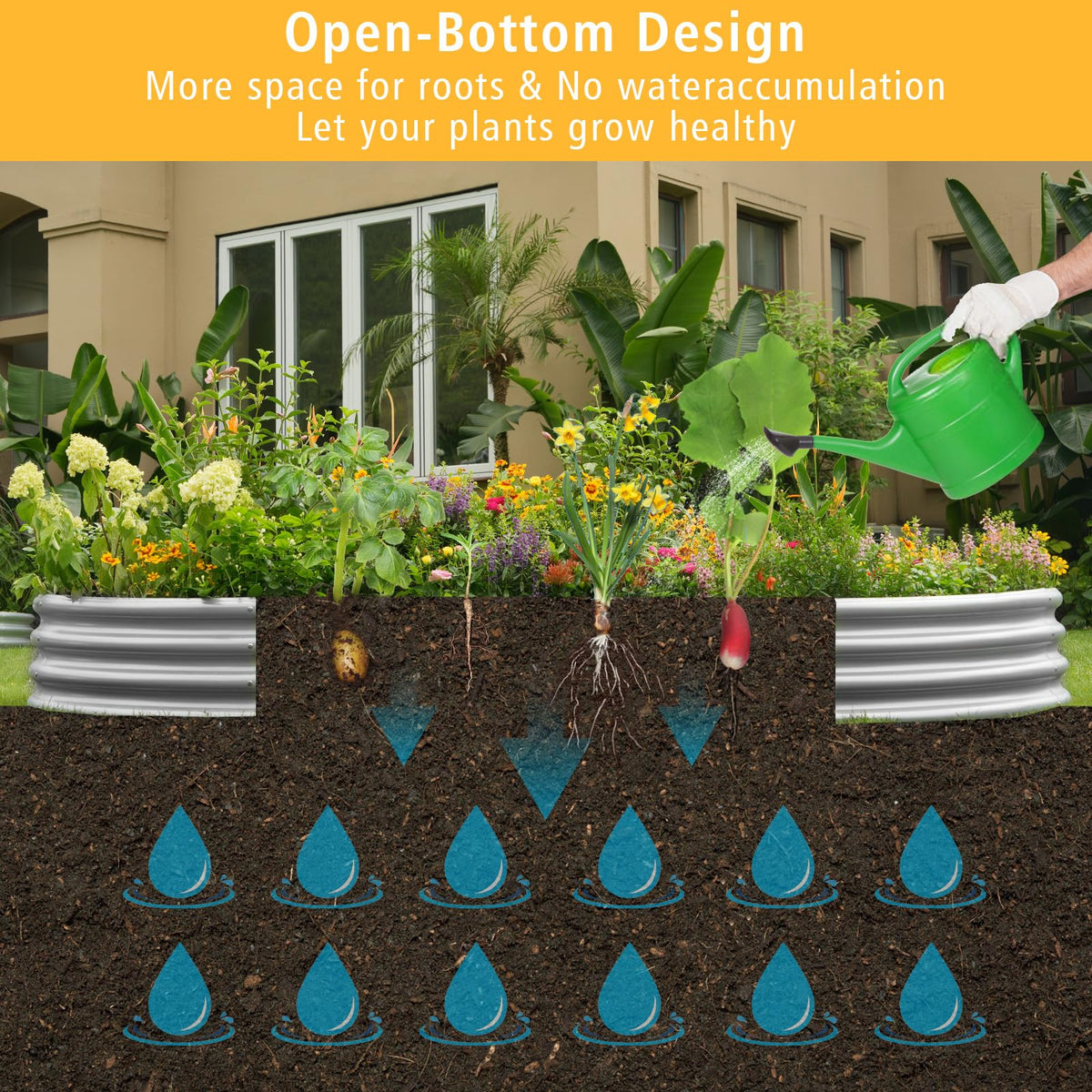Gardeal Garden Bed with hardware cloth compatibility for rodent protection