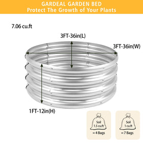 Gardeal garden bed side view highlighting wave design and stability.