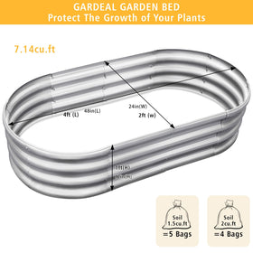 Gardeal Garden Bed with wavy design demonstrating stability and durability