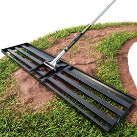 Gardease Lawn Leveling Rake main view showing sturdy steel construction for even turf
