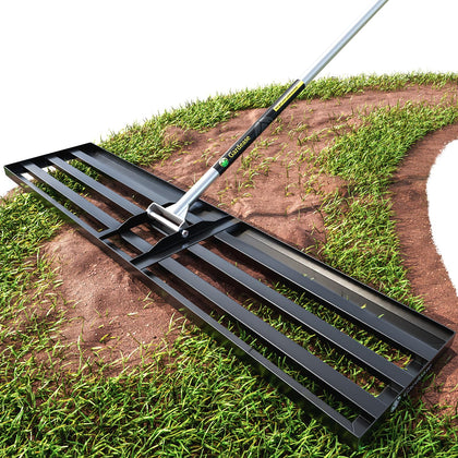 Gardease Lawn Leveling Rake main view showing sturdy steel construction for even turf