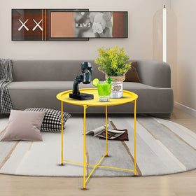 Garden 4 you end table folded dimensions for compact storage.