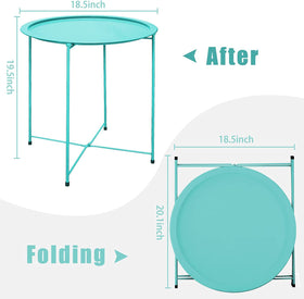 Garden 4 you round folding end table with minimalist design