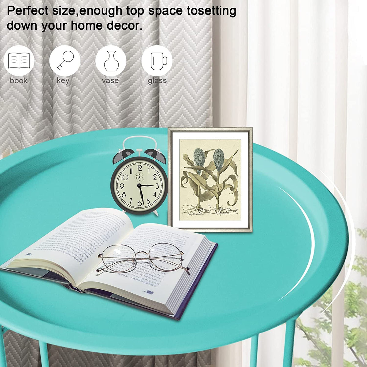 Garden 4 you green patio side table for outdoor and indoor use