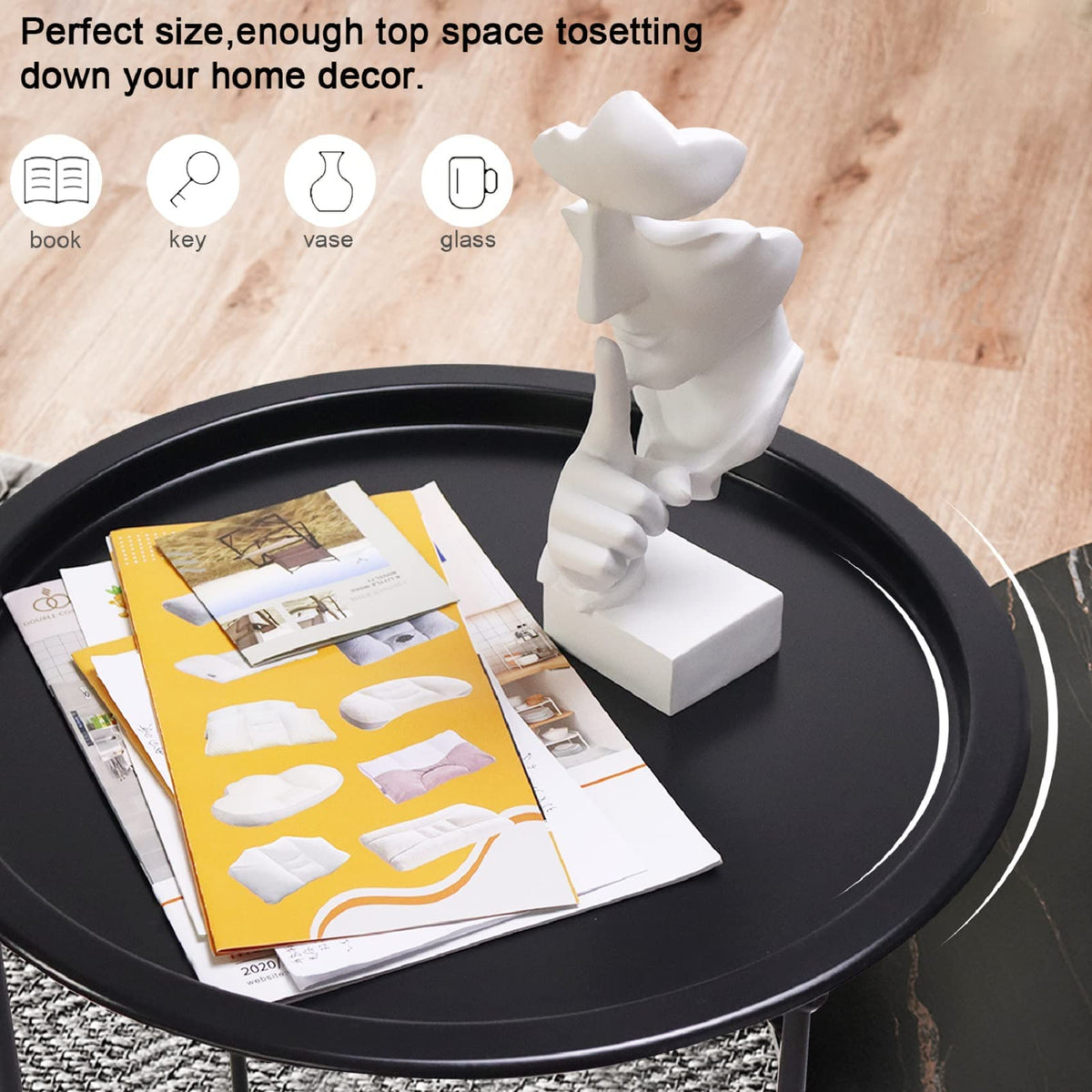 Garden 4 you round metal side table: durable indoor outdoor companion.