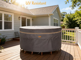 Garden Balsam elastic drawcord hems secure fit in windy conditions.