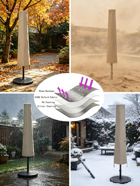 Garden Balsam all-weather protection image shows year-round umbrella coverage