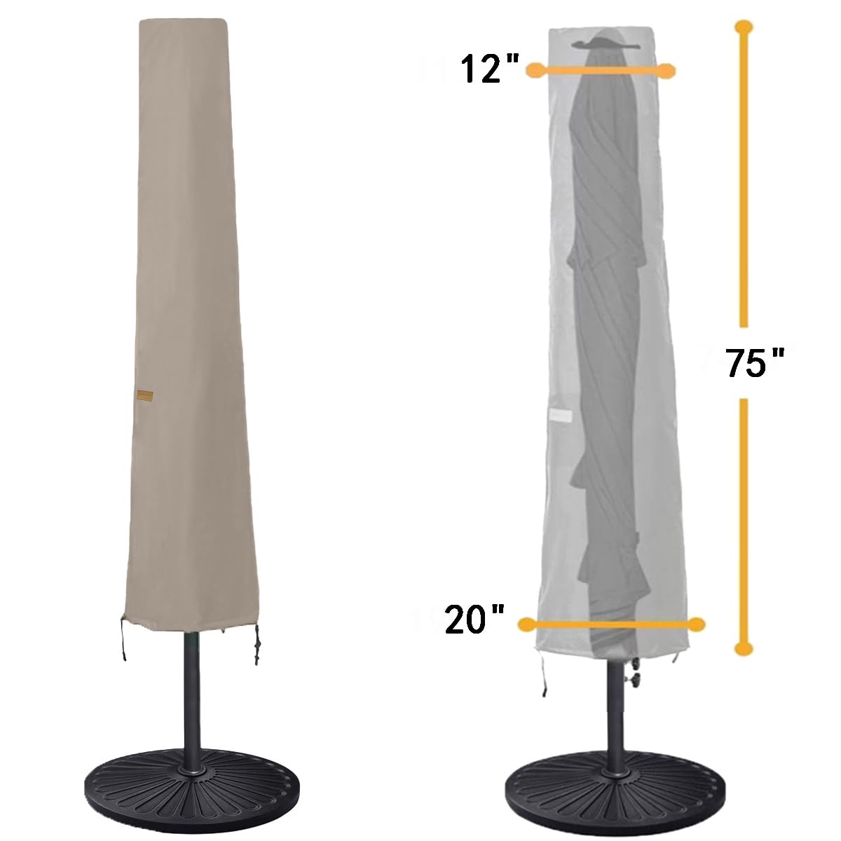 Garden Balsam waterproof cover detail shows PU coating and durable stitching