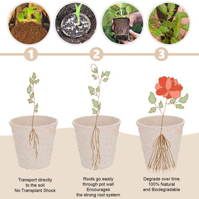 Garden Depot peat pots packaging shrink-wrap highlighting eco-friendly packaging
