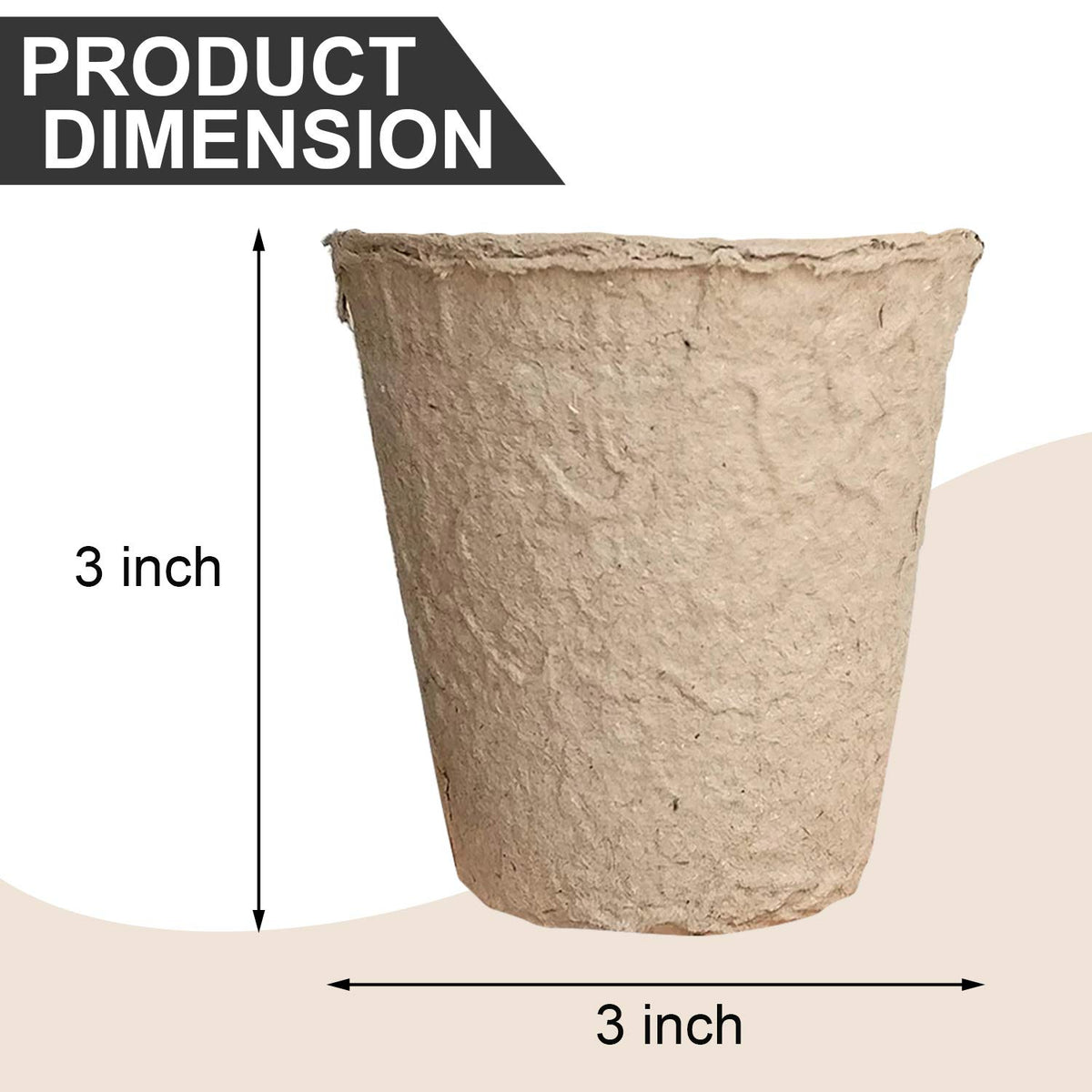 Garden Depot seedling pots 3-inch size demonstrating transplant-friendly design