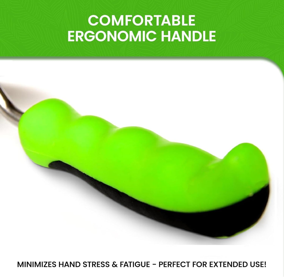 Garden Guru ergonomic handle for comfortable grip during use.